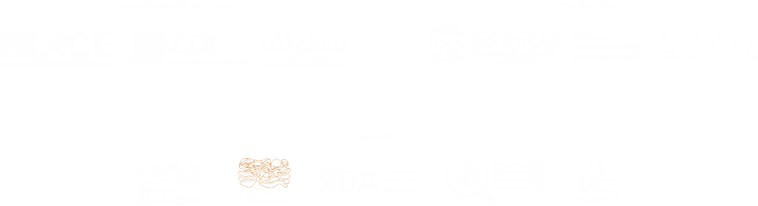 Régua Institucional - Realização, Patrocínio e Apoio